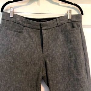 Grey w/black threading stretchy pant.